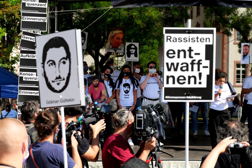 Hanau attack memorial protest Hanau 2020-08-22 stage 05
