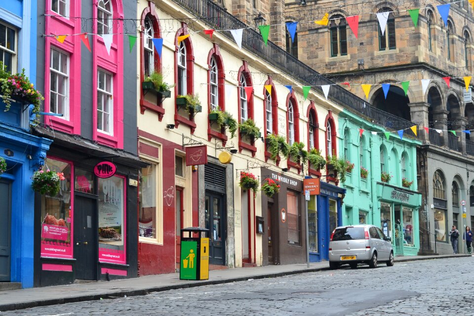 City architecture facade