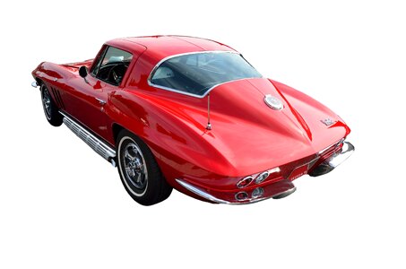 Sports car nostalgia isolated background