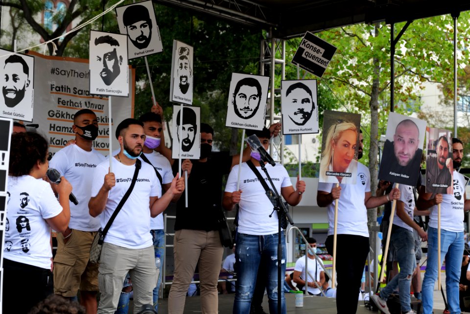 Hanau attack memorial protest Hanau 2020-08-22 stage 117