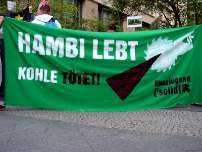 Hambach Forest solidarity protest in front of RWE office in Berlin at 17th of September 2018 16