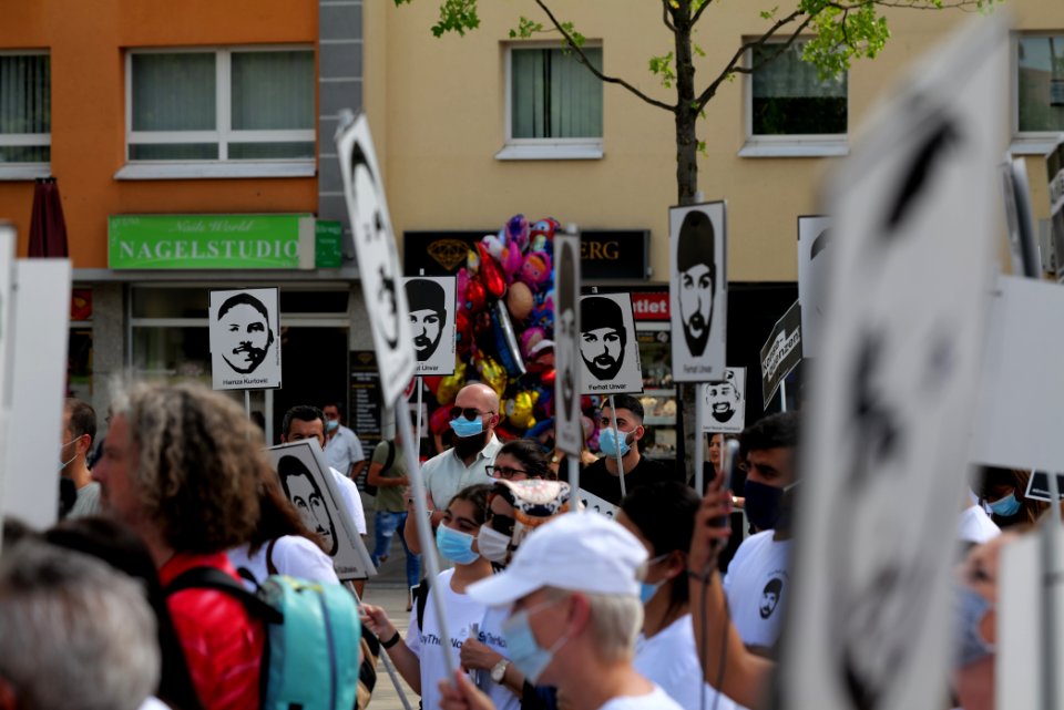 Hanau attack memorial protest Hanau 2020-08-22 47