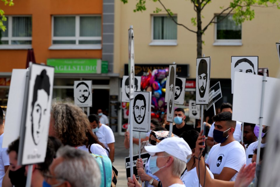 Hanau attack memorial protest Hanau 2020-08-22 48