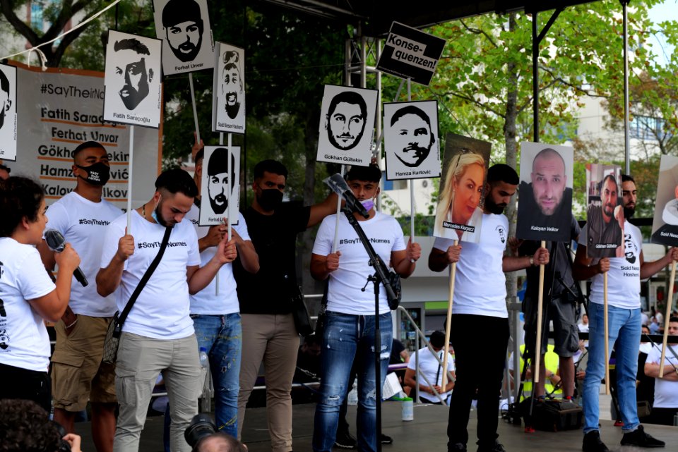 Hanau attack memorial protest Hanau 2020-08-22 stage 118