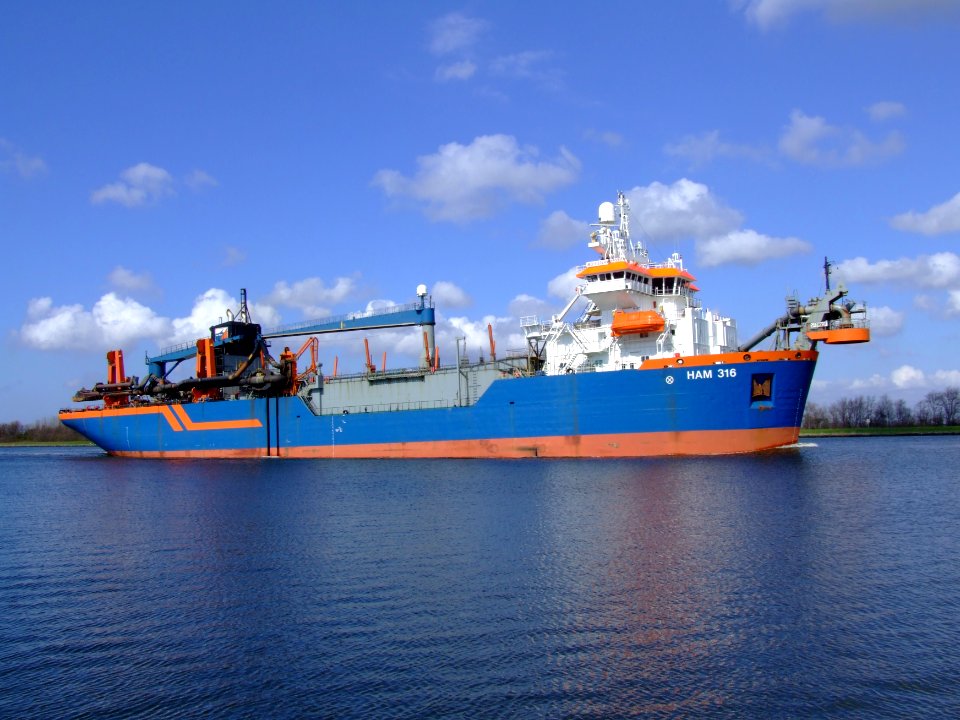 HAM 316 IMO 9160449 p3 at Nordsea channel, Port of Amsterdam, Holland