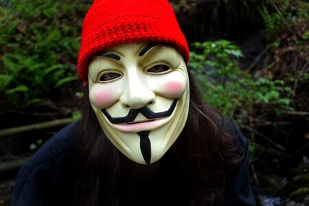 V for vendetta anonymous red cap photo