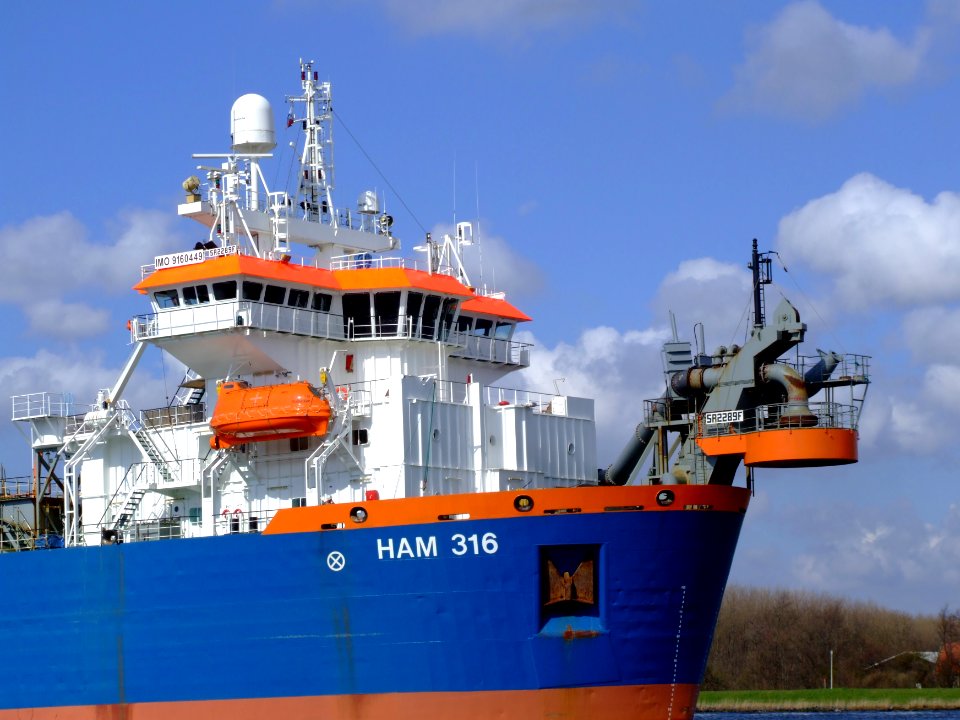 HAM 316 IMO 9160449 p2 at Nordsea channel, Port of Amsterdam, Holland