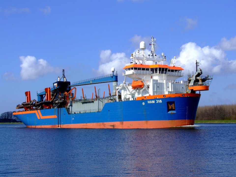 HAM 316 IMO 9160449 p1 at Nordsea channel, Port of Amsterdam, Holland