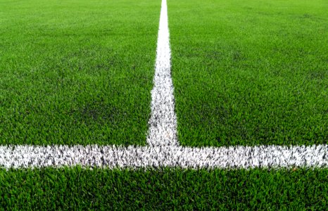 Half-way line on the Brastad arena soccer field 2