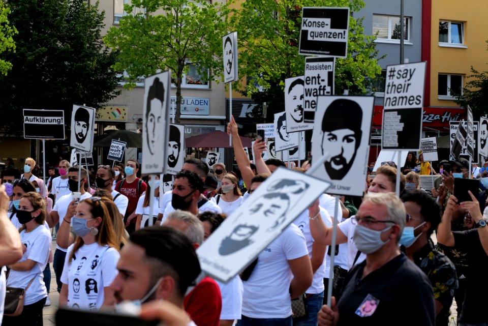 Hanau attack memorial protest Hanau 2020-08-22 57