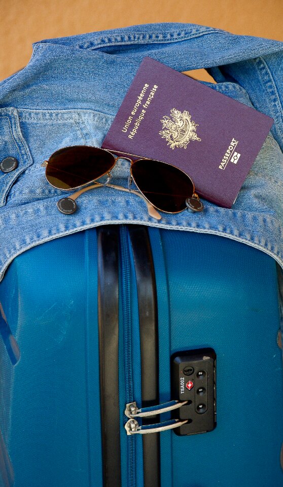 Travel passport sunglasses