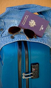 Travel passport sunglasses photo