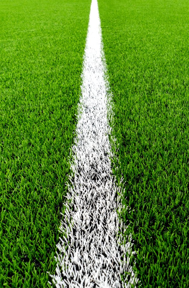 Half-way line of the Brastad arena soccer field
