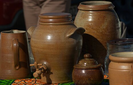 Terracotta jars pots photo