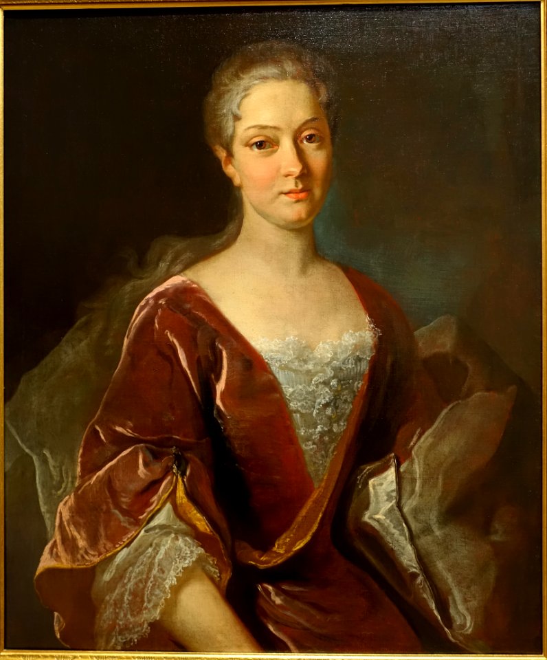 Half-length portrait of a young lady, artist unknown, early 1800s, oil on canvas - Villa Vauban - Luxembourg City - DSC06468