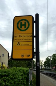 Haltestellenschild Am Hellerrand Dresden Hellerau