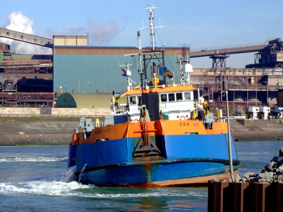 Ham 601 IMO 8215948 at IJmuiden, Port of Amsterdam, Holland