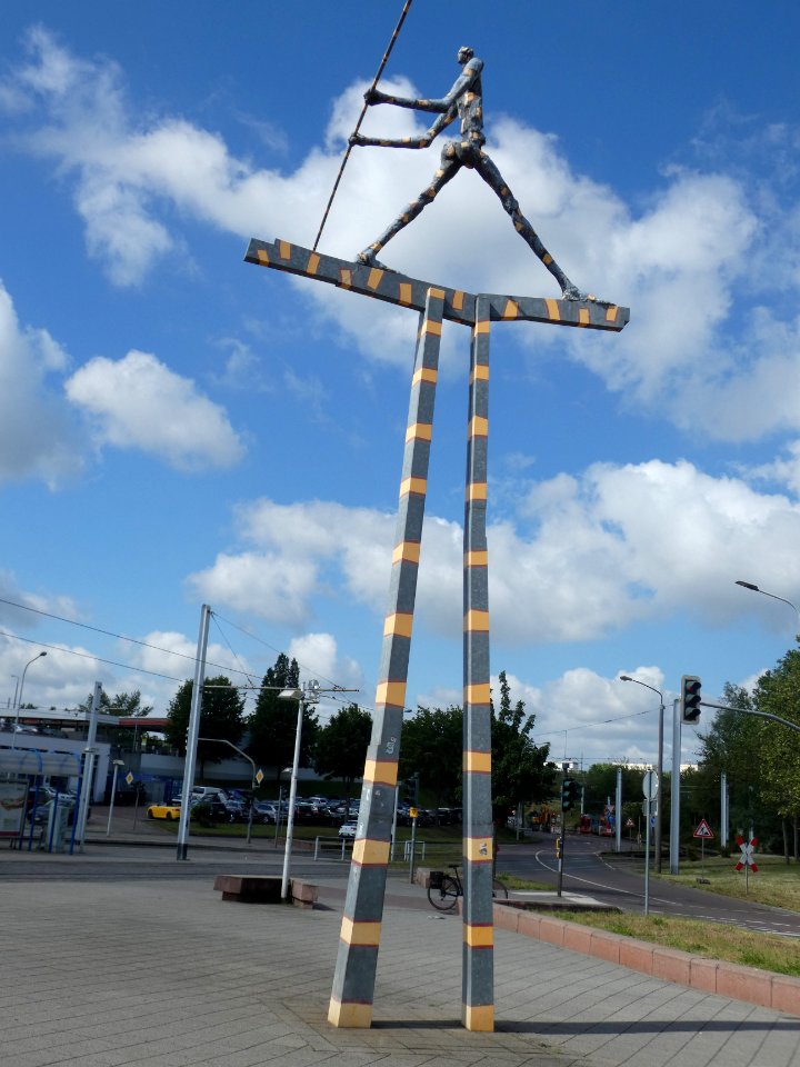Halle, Seiltanzender Harlekin Reichenbach 02