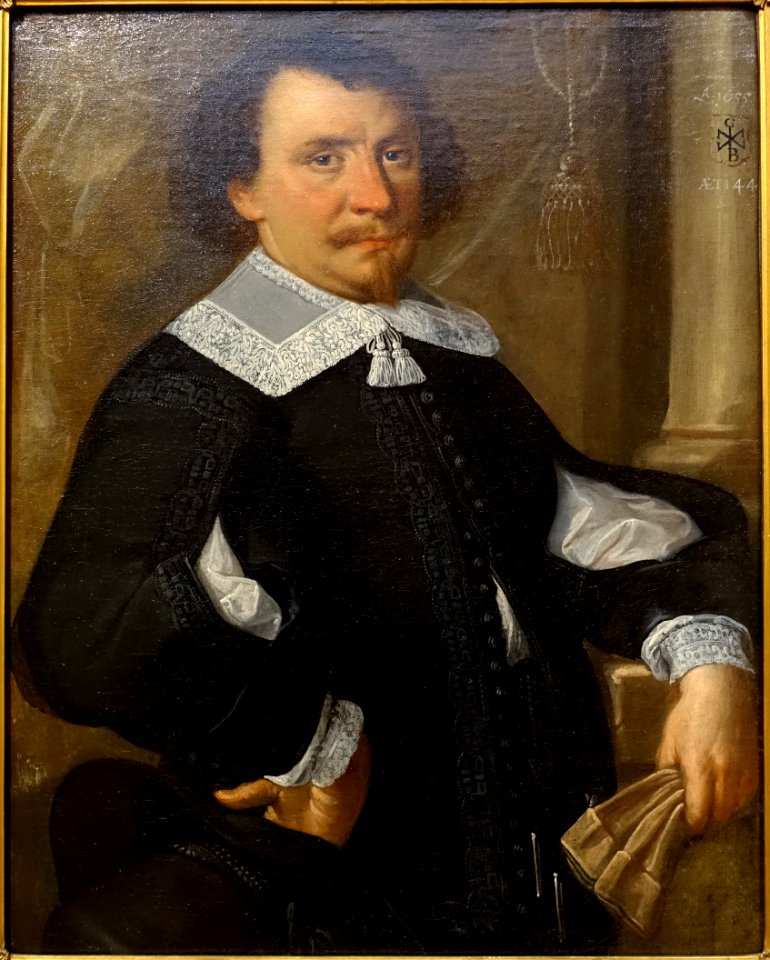 Half-length portrait of a man, artist unknown, 1655, oil on canvas - Villa Vauban - Luxembourg City - DSC06474