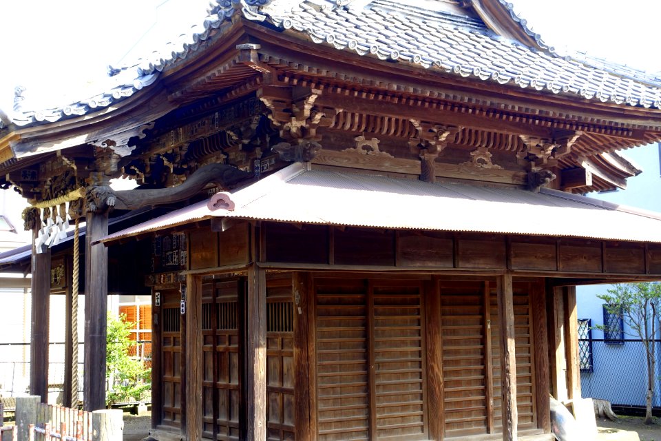 Hall detail - Tatsumi Jinja Shrine - Kamakura, Kanagawa, Japan - DSC07899