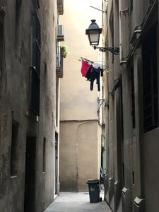 Facade catalonia gothic quarter photo