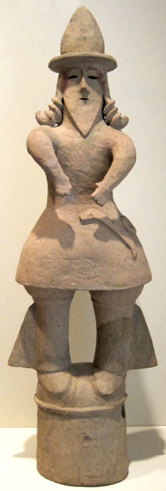 Haniwa of a bearded man, late 5th to early 6th century CE, HAA