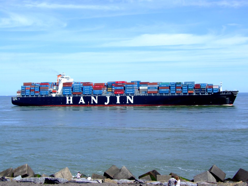 Hanjin Tianjin p6 approaching Port of Rotterdam, Holland 08-Jul-2007