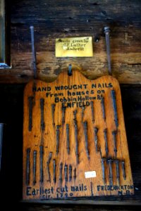 Hand wrought nails - Hadley Farm Museum - DSC07614 photo