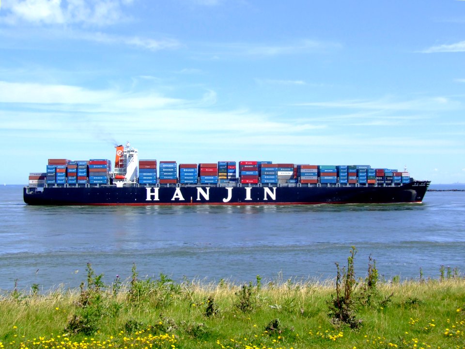 Hanjin Tianjin p7 approaching Port of Rotterdam, Holland 08-Jul-2007