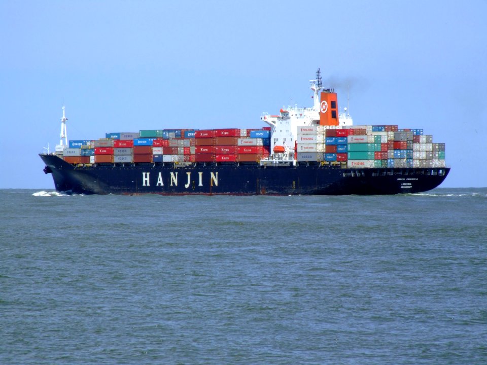 Hanjin Kaohsiung p6, leaving Port of Rotterdam, Holland 08-Jul-2007