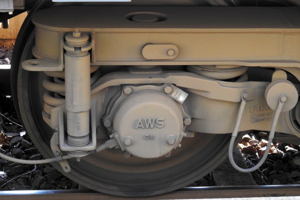 Wheel shock absorbers railway