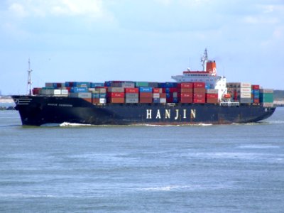 Hanjin Kaohsiung p2, leaving Port of Rotterdam, Holland 08-Jul-2007