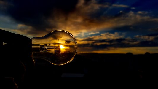 Solar clouds landscape photo