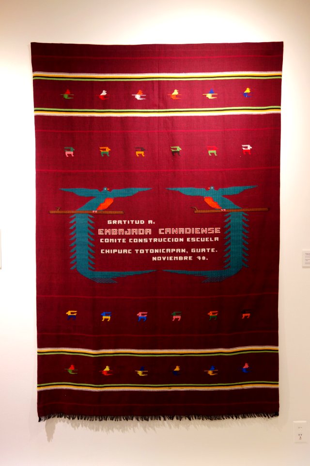 Hanging, May, Chipuac, Totonicapan, c. 1978, cotton and acrylic - Textile Museum of Canada - DSC01447