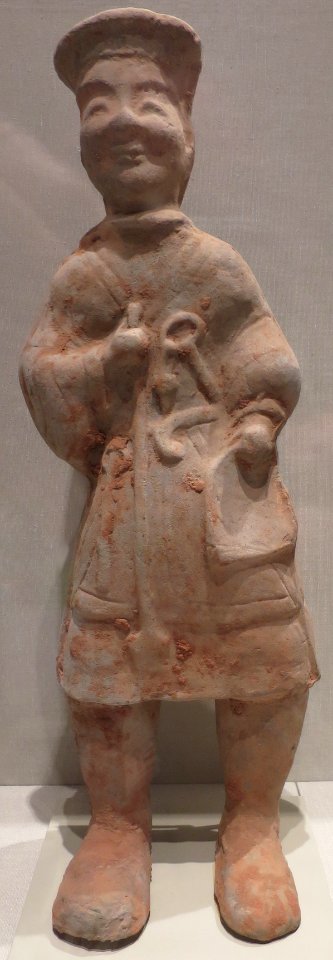 Han dynasty tomb sculpture of farmer, Honolulu Museum of Art 7264.1