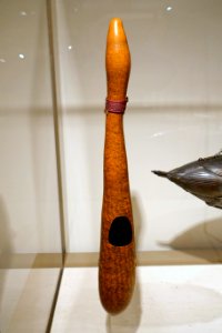 Hanging flower vase, Japan, Edo period, 1800s AD, gourd, lacquer, silk, silver - Peabody Essex Museum - DSC07559