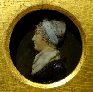 Hannah Speakman Minot (Mrs. Jonas Clark Minot), attributed to John Christian Rauschner, 1790-1810, wax and textile - Peabody Essex Museum - DSC06976