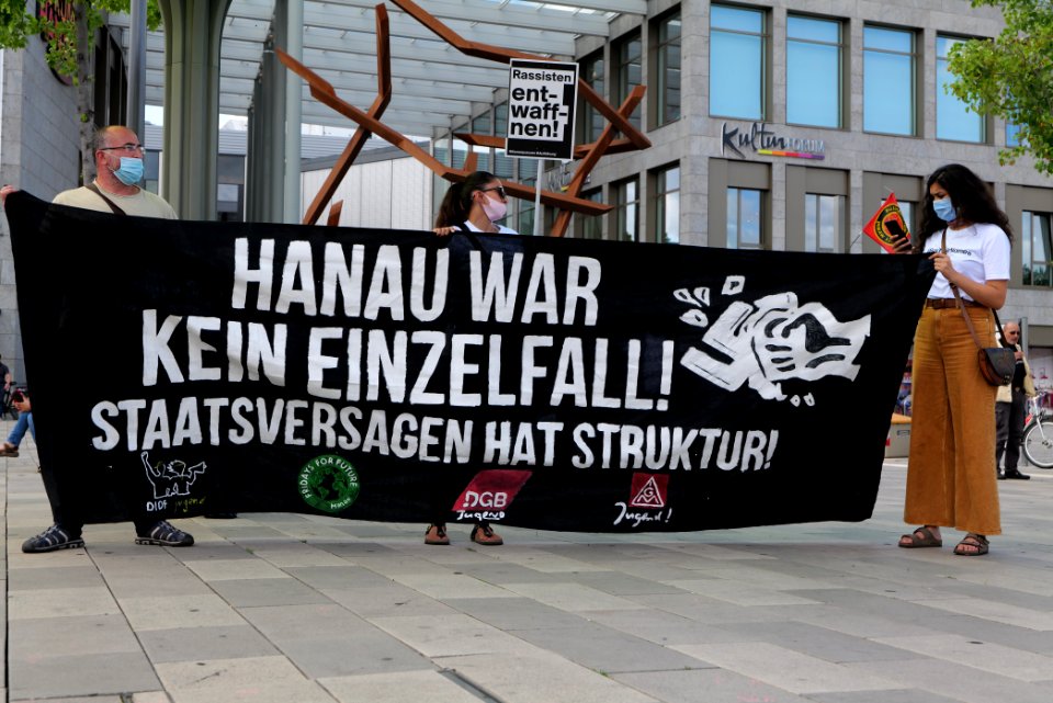 Hanau attack memorial protest Hanau 2020-08-22 28