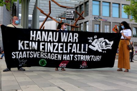 Hanau attack memorial protest Hanau 2020-08-22 28