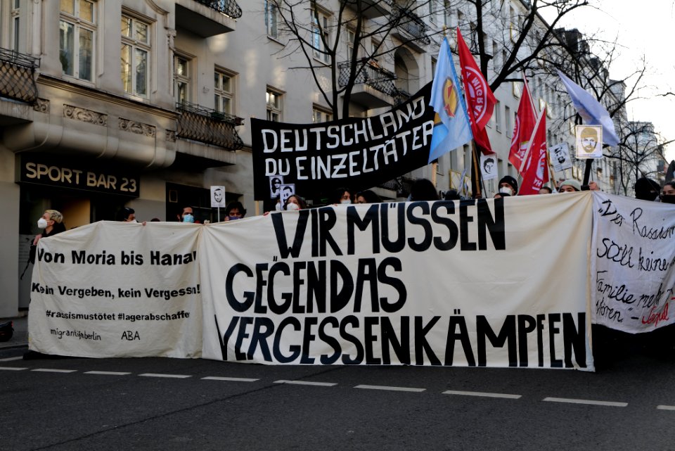 Hanau attack memorial demonstration Berlin 2021-02-20 51