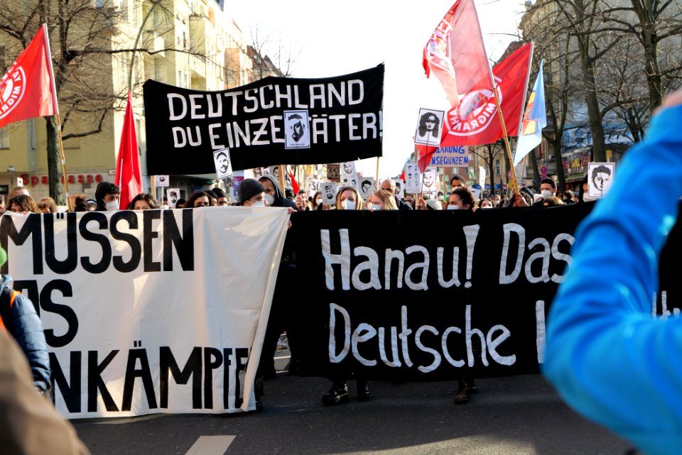 Hanau attack memorial demonstration Berlin 2021-02-20 21