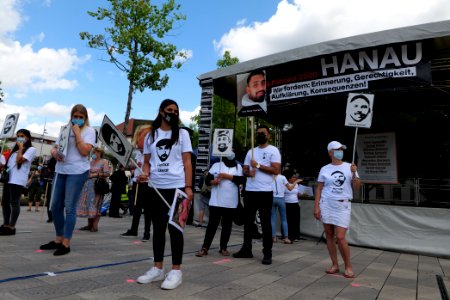 Hanau attack memorial protest Hanau 2020-08-22 11