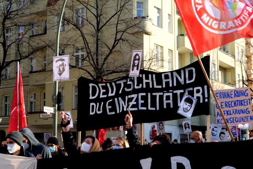 Hanau attack memorial demonstration Berlin 2021-02-20 19