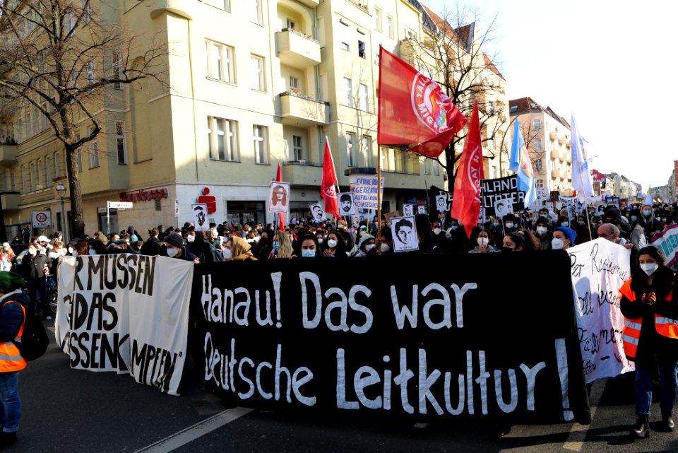 Hanau attack memorial demonstration Berlin 2021-02-20 09