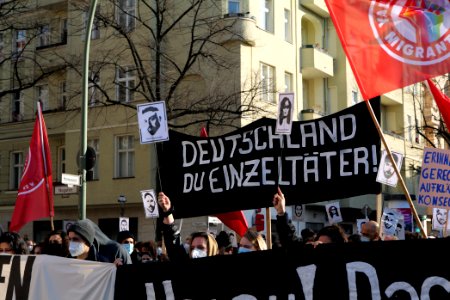Hanau attack memorial demonstration Berlin 2021-02-20 17