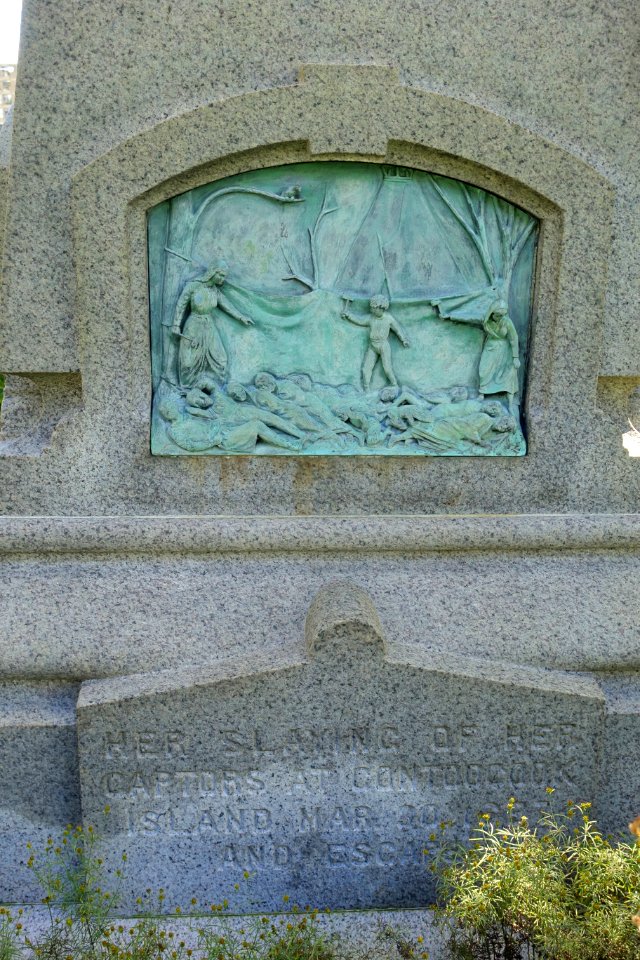 Hannah Duston Monument, by Calvin H. Weeks, 1879 - Haverhill, Massachusetts - DSC06354