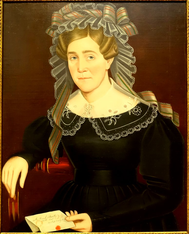 Hannah Bassett by Ammi Phillips, 1830, oil on canvas - Currier Museum of Art - Manchester, NH - DSC07391
