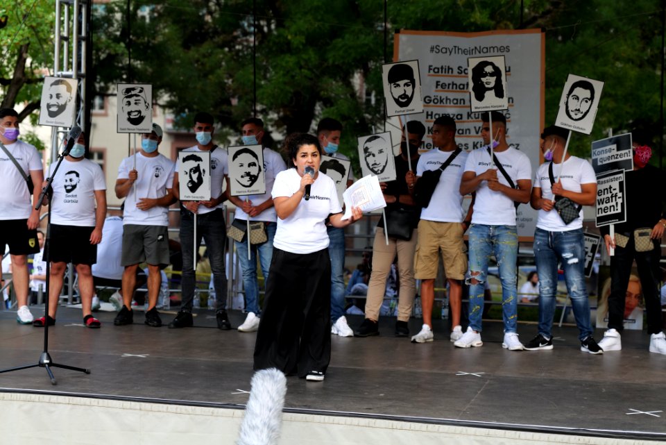 Hanau attack memorial protest Hanau 2020-08-22 stage 176