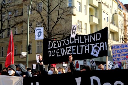 Hanau attack memorial demonstration Berlin 2021-02-20 18