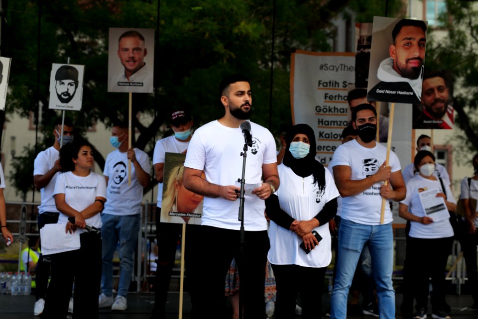 Hanau attack memorial protest Hanau 2020-08-22 stage 80